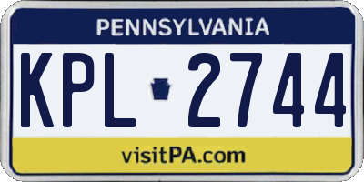 PA license plate KPL2744