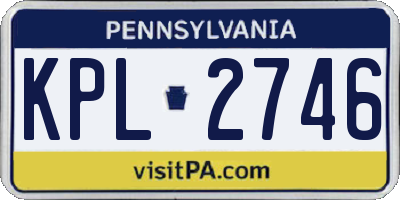 PA license plate KPL2746