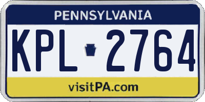 PA license plate KPL2764