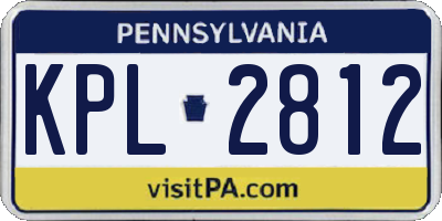 PA license plate KPL2812