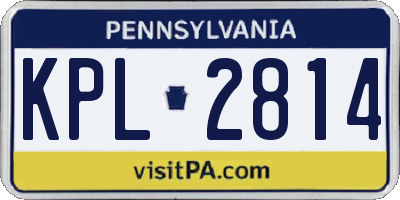 PA license plate KPL2814
