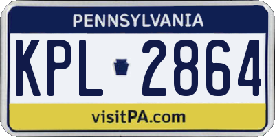 PA license plate KPL2864