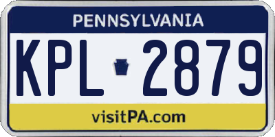 PA license plate KPL2879