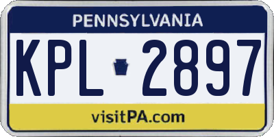 PA license plate KPL2897