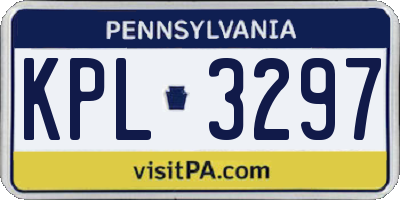PA license plate KPL3297