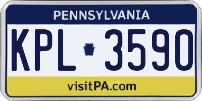 PA license plate KPL3590