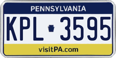 PA license plate KPL3595