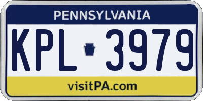 PA license plate KPL3979