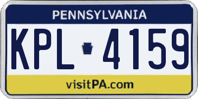 PA license plate KPL4159