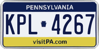 PA license plate KPL4267