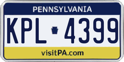 PA license plate KPL4399