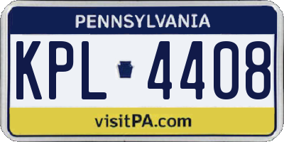 PA license plate KPL4408