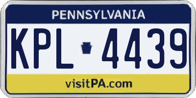 PA license plate KPL4439