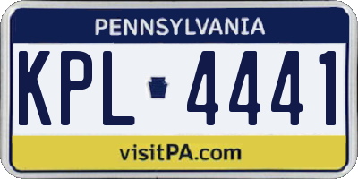 PA license plate KPL4441
