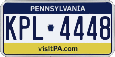 PA license plate KPL4448