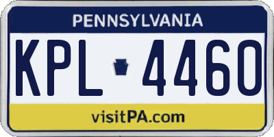 PA license plate KPL4460