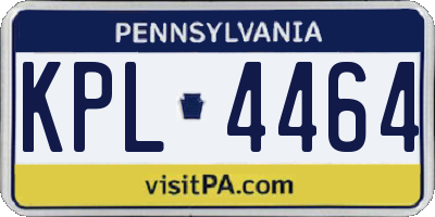 PA license plate KPL4464