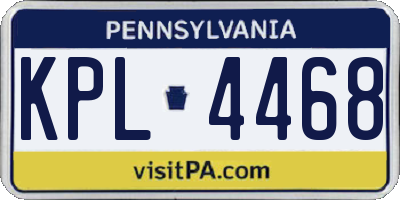 PA license plate KPL4468