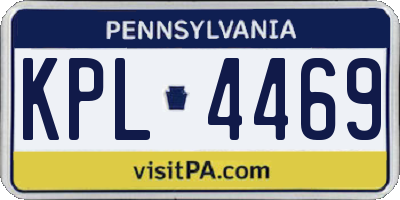 PA license plate KPL4469
