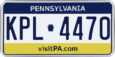 PA license plate KPL4470