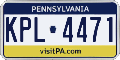 PA license plate KPL4471