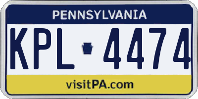PA license plate KPL4474