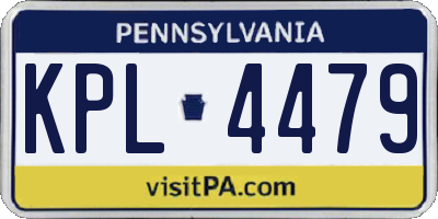 PA license plate KPL4479