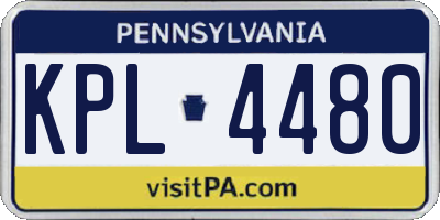 PA license plate KPL4480