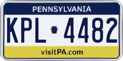 PA license plate KPL4482