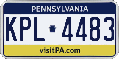 PA license plate KPL4483