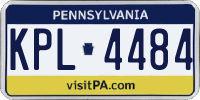 PA license plate KPL4484