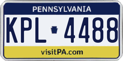 PA license plate KPL4488