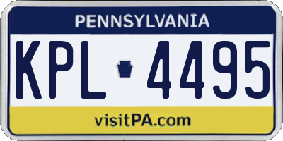 PA license plate KPL4495