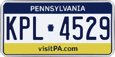 PA license plate KPL4529