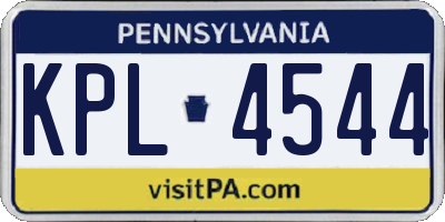 PA license plate KPL4544