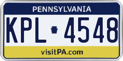 PA license plate KPL4548