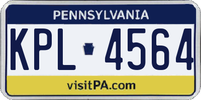 PA license plate KPL4564