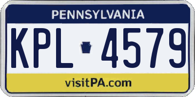 PA license plate KPL4579