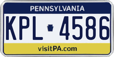 PA license plate KPL4586