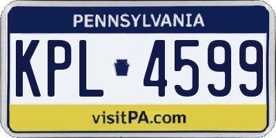PA license plate KPL4599