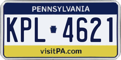 PA license plate KPL4621