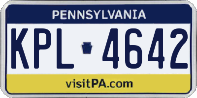 PA license plate KPL4642