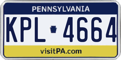 PA license plate KPL4664