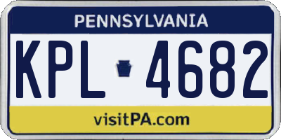 PA license plate KPL4682