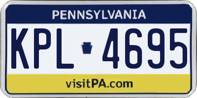 PA license plate KPL4695