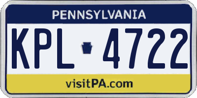 PA license plate KPL4722