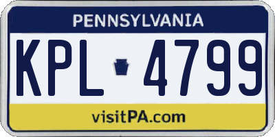 PA license plate KPL4799