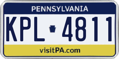 PA license plate KPL4811