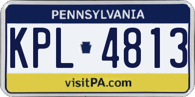 PA license plate KPL4813