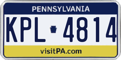 PA license plate KPL4814